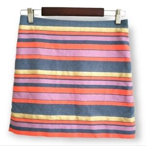 J. Crew Striped shimmery casual skirt mini Size 00